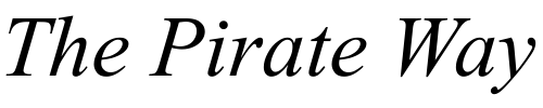 Font : Dabbington-Italic (2) Custom Text : The Pirate Way Test your own text here Click to download or to view this font on a tshirt that can be custom printed in Bali